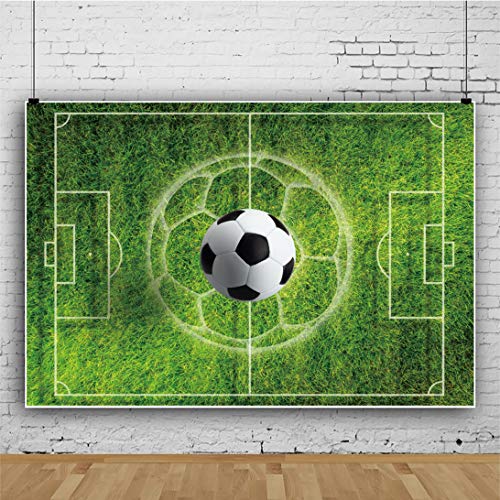 DORCEV Football Green Grass Field Vinyl 8x5ft Backdrop for Sports Game Party Birthday Studio Props - Image 3