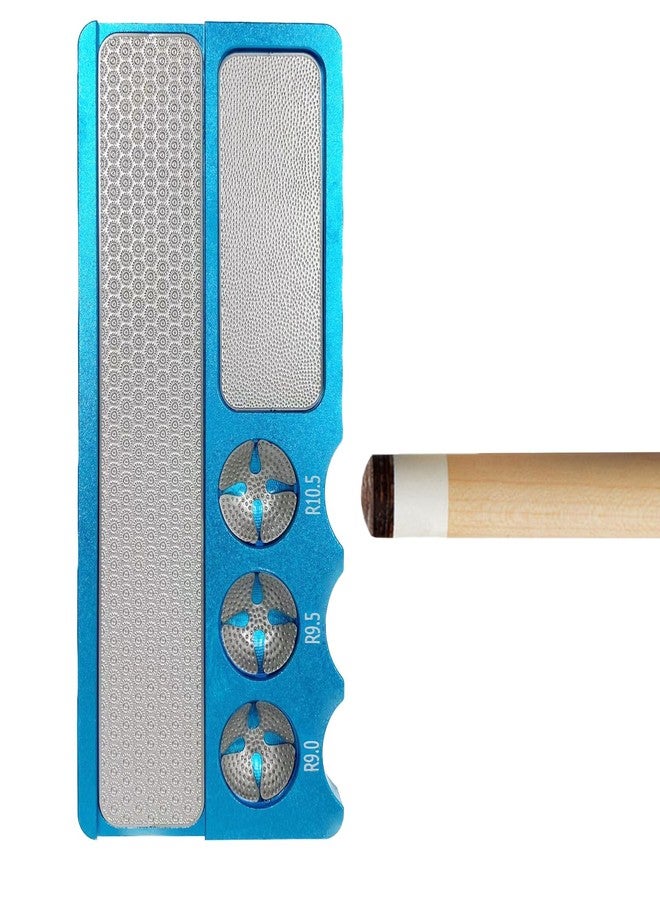 Terizger Billiard Pool Cue Stick Tip Shaper Aluminum Multifunction Burnisher Repair Tool Accessory for Snooker (Blue) - Image 1