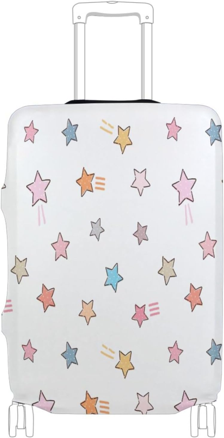 Stars Luggage Cover for Suitcase, Elastic Travel Protector with Zipper, Washable Anti-Scratch Dustproof Luggage Sleeve Fits 18-20 Inch - Image 1