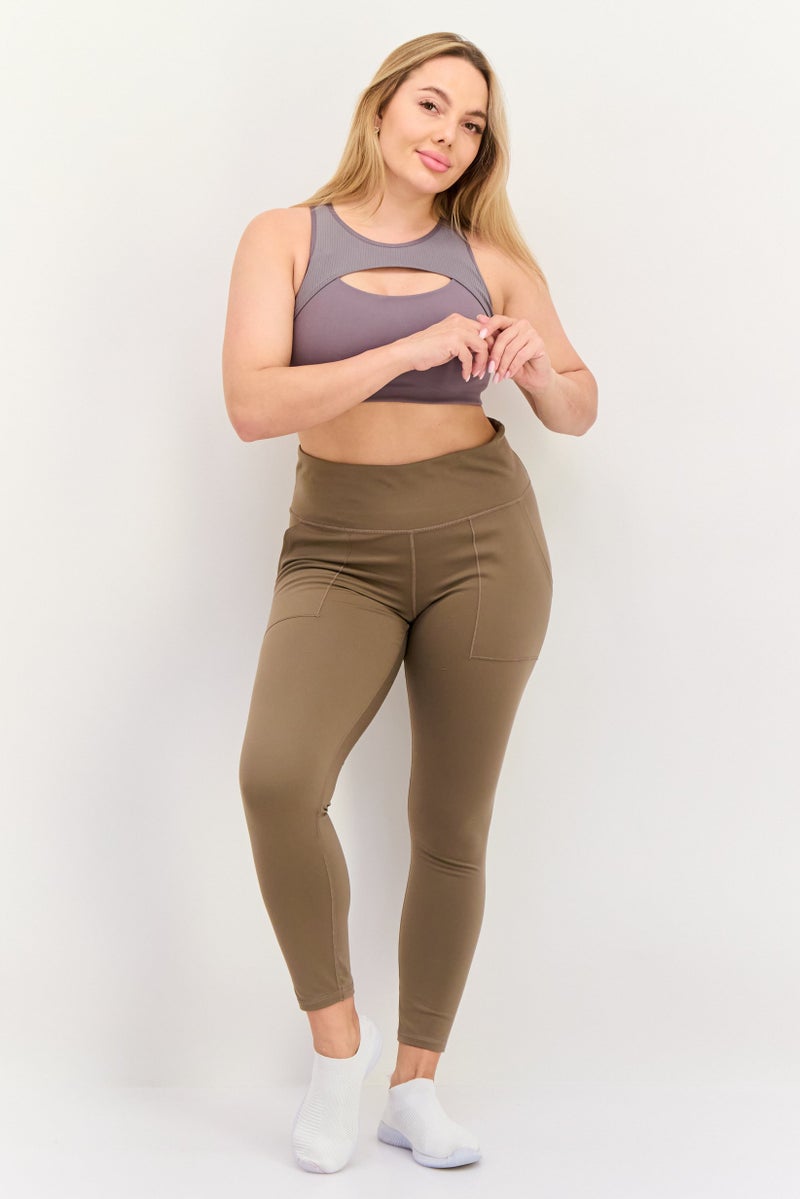 Adidas Women Brand Logo Non Padded Sports Bra, Grey - Image 4