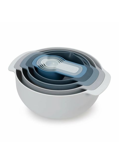 Edition Nesting Set With Mixing Bowls Measuring Cups Sieve Colander 9 Piece Sky Jj 40101