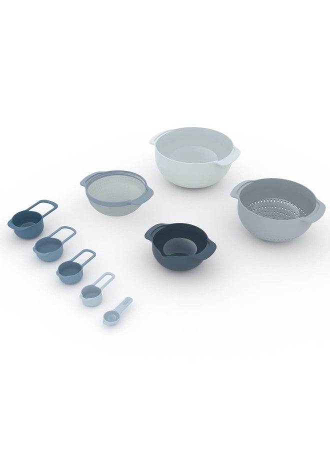 Joseph Joseph Edition Nesting Set With Mixing Bowls Measuring Cups Sieve Colander 9 Piece Sky Jj 40101  - Image 2