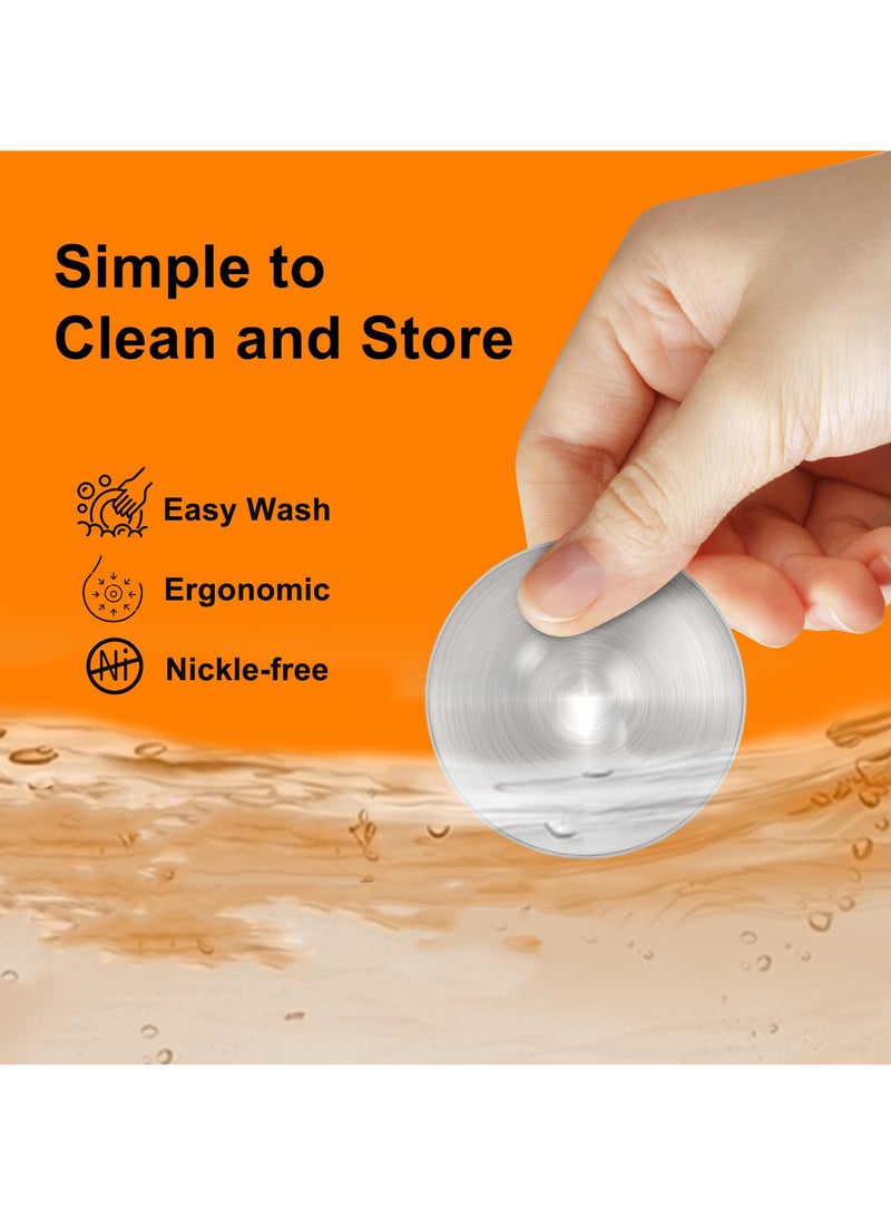 لكارموم أكواب الرضاعة الفضية ، أغطية الحلمة الفضية 925 لتصميم مثقب مسامي ، واقيات ثدي أساسية لحديثي الولادة ، دروع حلمة معدنية (الحجم العادي) - Image 4