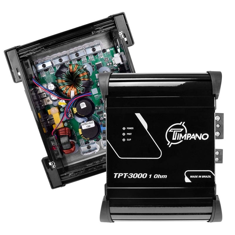 Timpano TPT3000 1 Ohm Compact Amplifier 3000 Watts 1 Channel Full Range Amp Class D for Car Speakers Loudspeakers Drivers and Tweeters on Car Audio Systems - Image 2