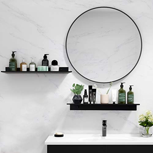 TLBTEK 2 Pcs 16inch Black Floating Shelves,Rustic Farmhouse Floating Shelves Wall Mounted Storage for Bathroom, Bedroom, Living Room, Kitchen - Image 4