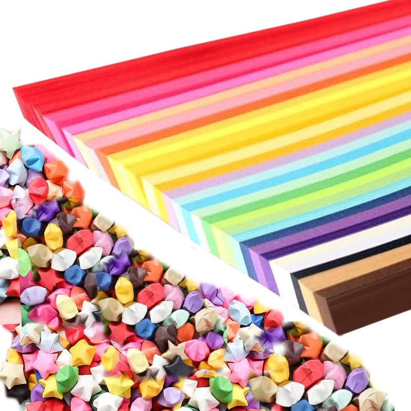 Niidder Star Origami Paper, DIY origami paper star strips(27-Color 1030 sheets) - Image 1