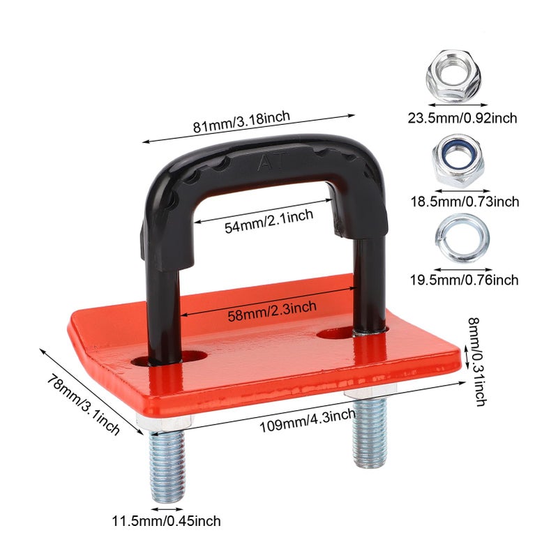 Heavy Duty Anti Rattle Trailer Hitch Tightener Clamp Red Compatible with 1 25 and 2 Inch Hitches - Image 5