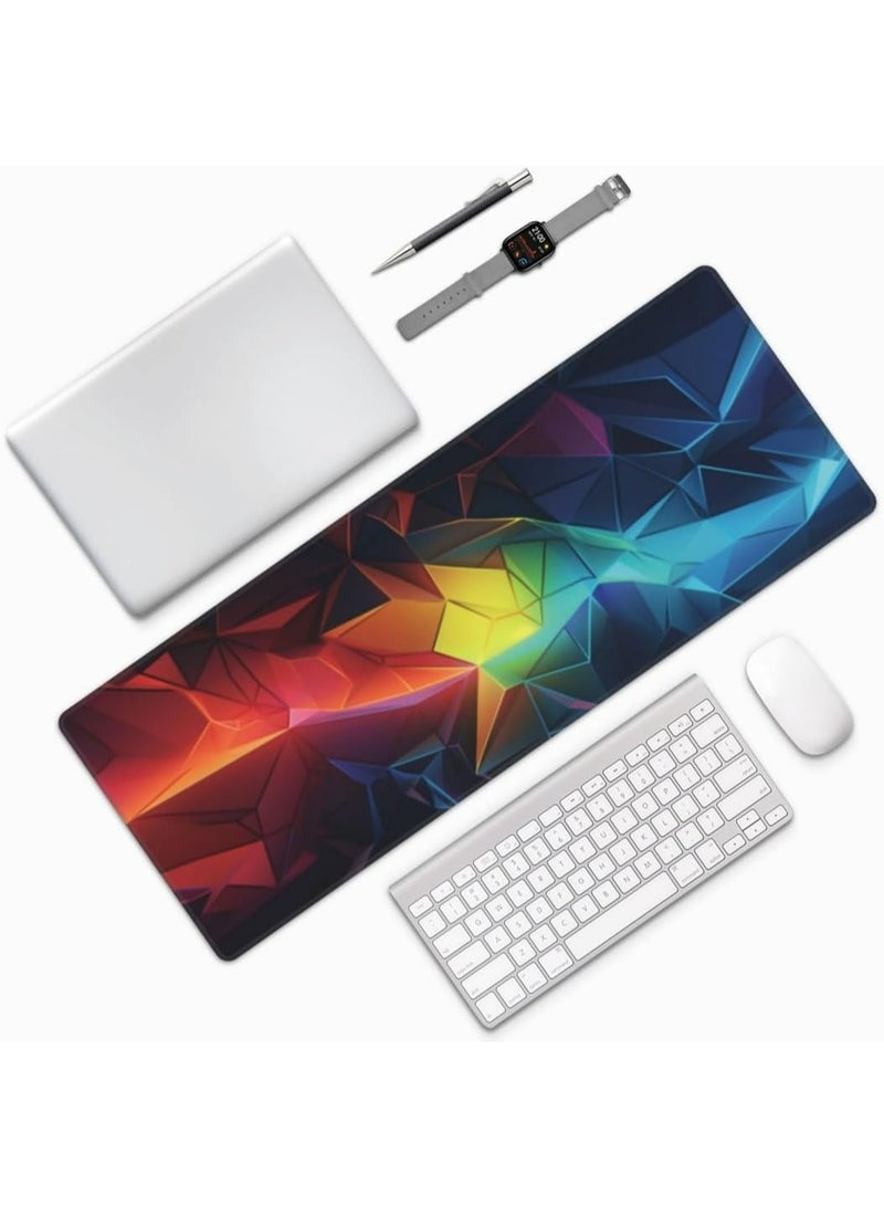 Gaming Laptop Mouse Pad Gaming Mouse Pad Big Desk Pads PC Keyboard Non-Slip 800 * 300 * 3mm Thicker Supper Rubber Table Mat Mouse Pads Edges Design for mouse and keyboard,gaming home and working office - Image 4