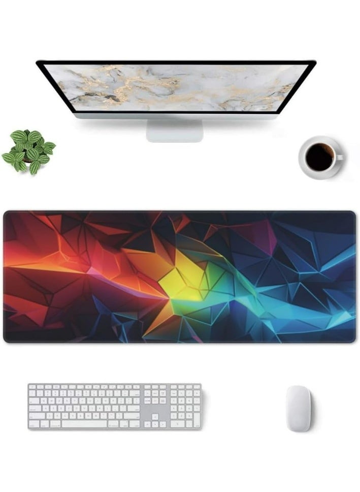 Gaming Laptop Mouse Pad Gaming Mouse Pad Big Desk Pads PC Keyboard Non-Slip 800 * 300 * 3mm Thicker Supper Rubber Table Mat Mouse Pads Edges Design for mouse and keyboard,gaming home and working office - Image 1