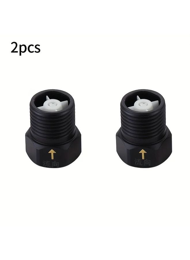 قطعتان G1 2 أنثى إلى ذكر صمام فحص نحاسي أحادي الاتجاه مضاد للارتجاع أسود - Image 1