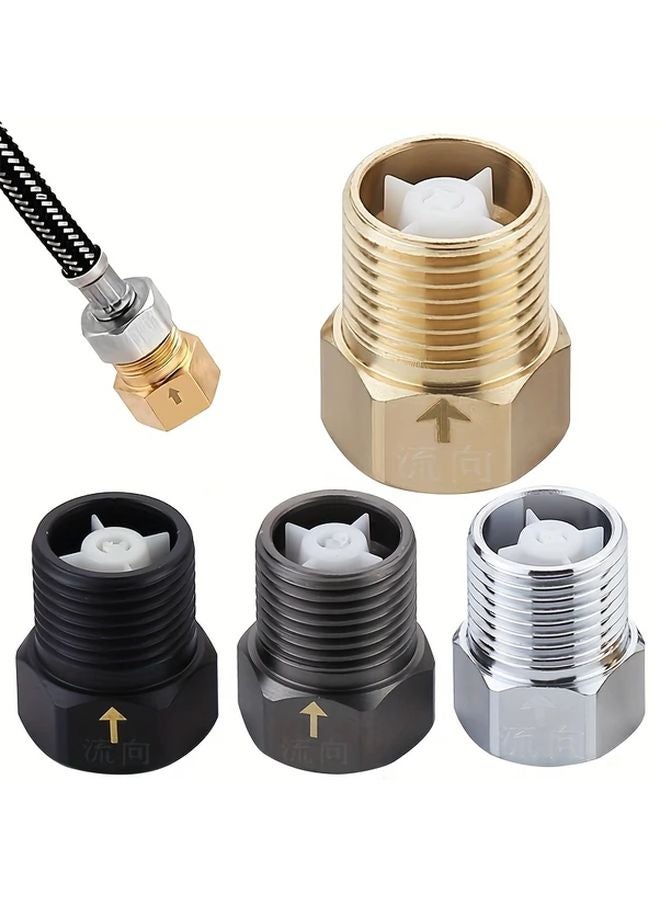 قطعتان G1 2 أنثى إلى ذكر صمام فحص نحاسي أحادي الاتجاه مضاد للارتجاع أسود - Image 2