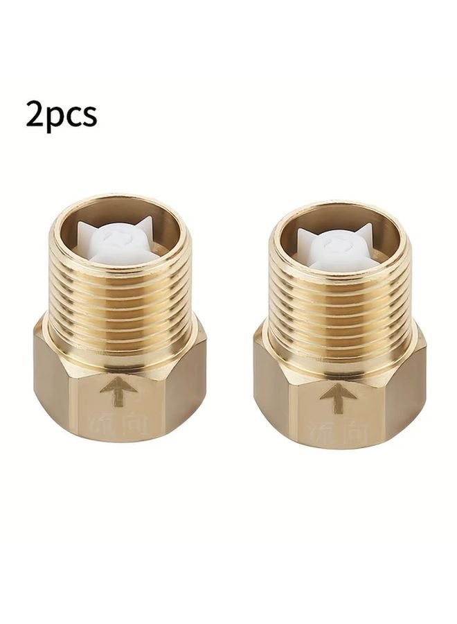 قطعتان G1 2 أنثى إلى ذكر صمام فحص نحاسي أحادي الاتجاه مضاد للارتجاع أسود - Image 5