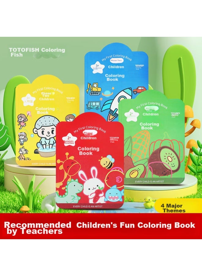 Painted Fish Children's Coloring Book, Drawing Book For Ages 4-6, Simple Line Drawing Toy, Preschool Drawing Book, Creative Simple Line Training, Marker Drawing Book, Second Stage - Image 2