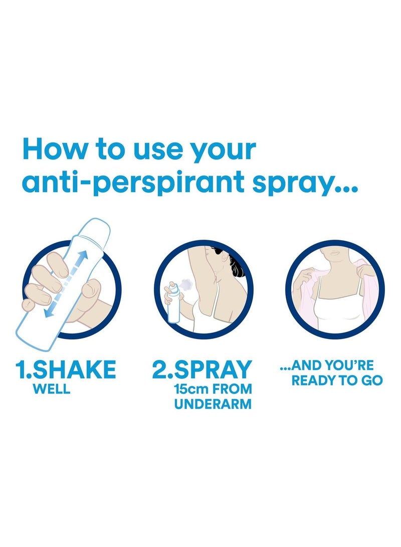 Vaseline Antiperspirant Deodorant Active Fresh With Proderma - 250Ml - Pack Of 3 - Image 3