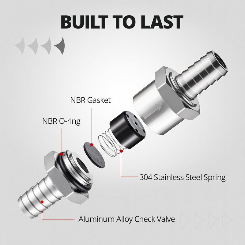 EVIL ENERGY 5/16" Non Return Check Valve for Fuel Lines - Image 3