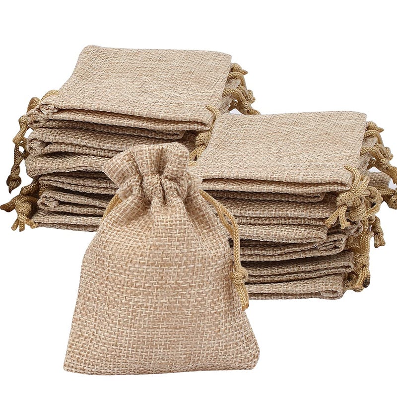Hapdoo Hapdoo Lot of 30 Burlap Bags with Drawstring Gift Bags Jewelry Pouches Sacks for Wedding Party and DIY Craft 25 x 325 Inches 