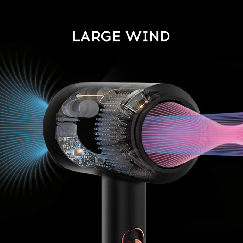 Hair Dryer: Black UK Plug, High Power Quick Drying, Double-layer Anti-scalding Nozzle - 3 Styling Wind Nozzles, Gentle Hydrate Hair for Professional At-home Styling - Image 5