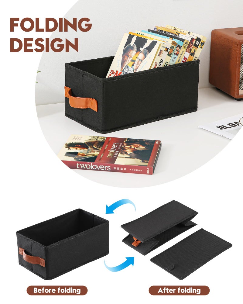 Wanapure 6 Pack DVD Storage Box, DVD Organizer Holds Up to 102 DVDs, Foldable DVD Holder, Large CD Storage Case - Image 4