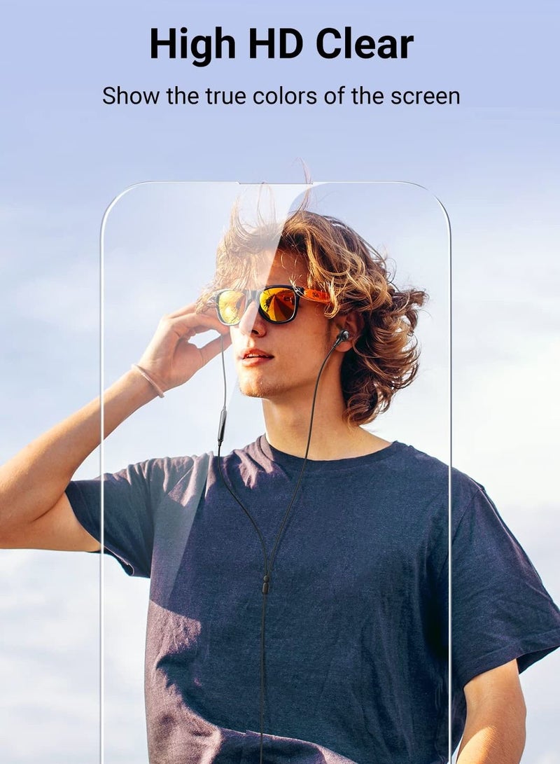 BORTONY Pack of 2 Screen Protector for 14 Pro Max (6.7 inch) Premium HD Clear Tempered Glass Anti-Scratch Anti-Fingerprints Bubble-Free Ultra Resistant - Image 3