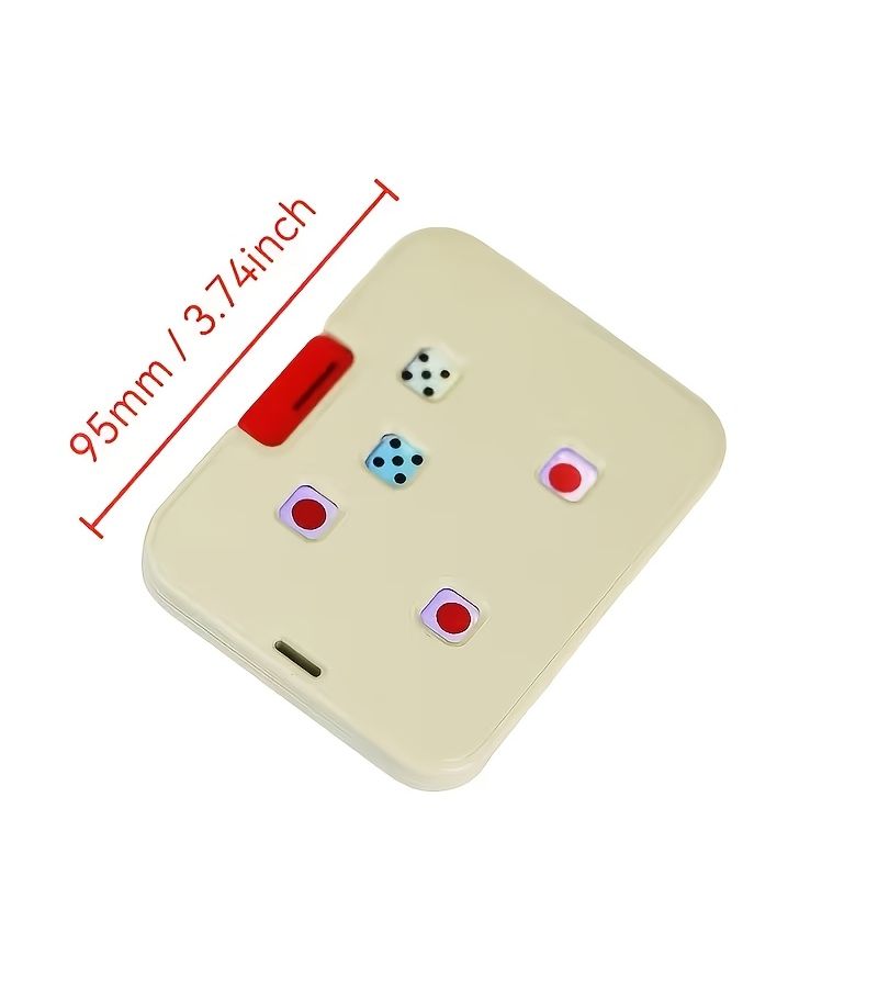 White Dice Card Mechanical EDC Dice Push Type Automatic Random Gift Party Toy - Image 3