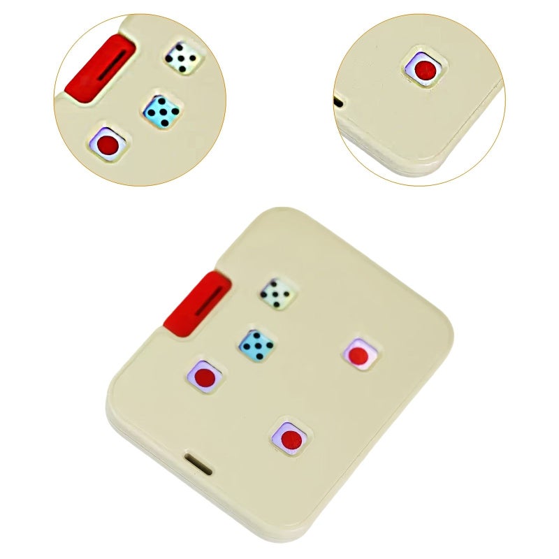 White Dice Card Mechanical EDC Dice Push Type Automatic Random Gift Party Toy - Image 4