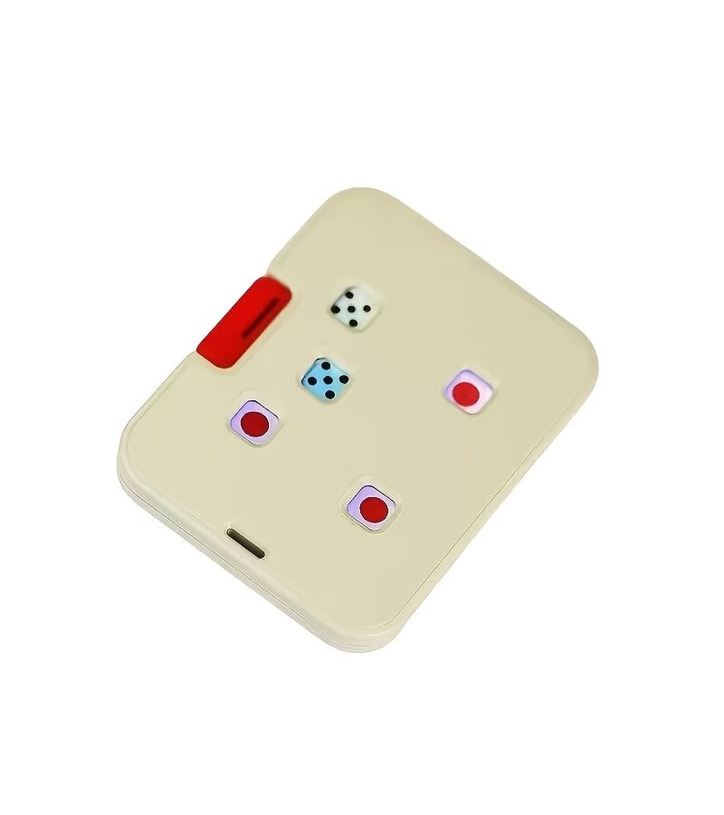 White Dice Card Mechanical EDC Dice Push Type Automatic Random Gift Party Toy - Image 2