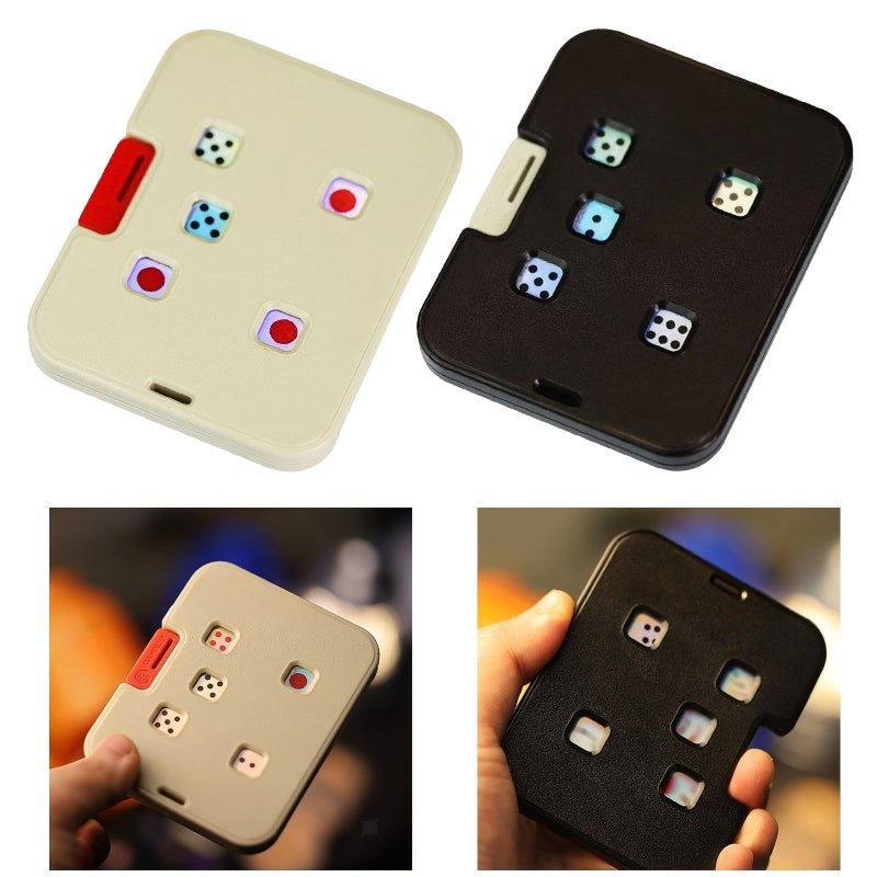White Dice Card Mechanical EDC Dice Push Type Automatic Random Gift Party Toy - Image 5