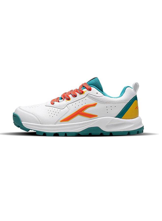 HUNDRED Hyperdrive-Cricket Shoes-White/ Lt Green/Orange -(Hkfs-4M024-2-10)  - Image 1