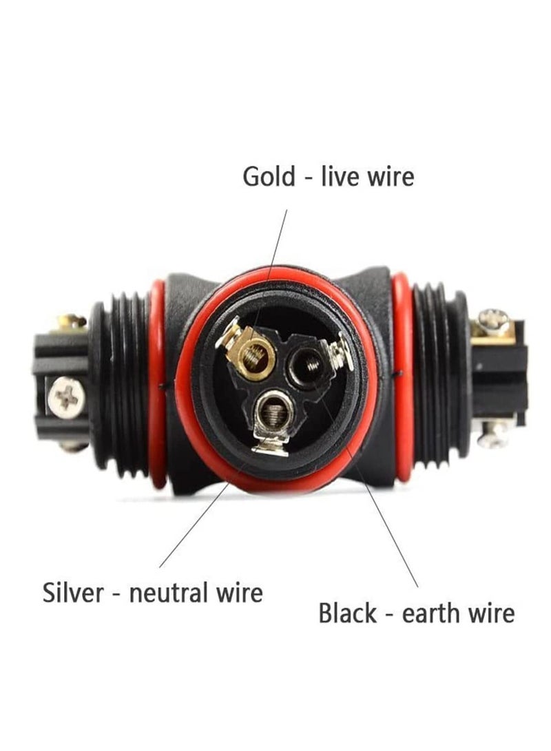 Y&D 3 Way Junction Box IP68 Waterproof Electrical for 5mm-10mm Cable Range (AC 500V, 25A) Black 2 Pack  - Image 2