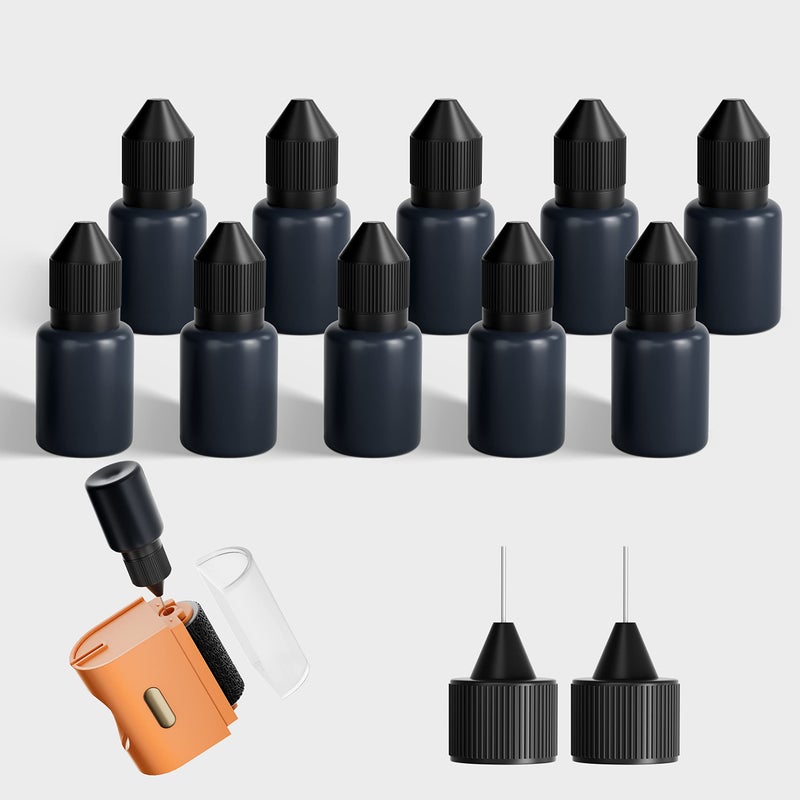 Lomil Identity Protection Roller Stamps  Wide Identity Theft Protection Stamp for ID Blockout with Refills  Privacy Confidential and Address Blocker BlackRefills 10 Pack