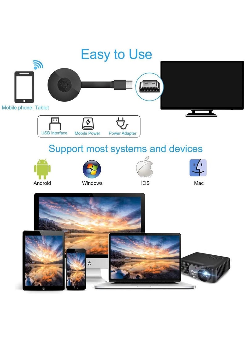 LEDIN - Wireless HDMI WiFi Display Dongle Adapter HDMI Wireless Video 4K Screen Sharing Adapter Full HD 1080P WiFi Screen Mirroring Adapter Casting Screen to HDTV/Projector/Monitor Low Latency - Image 1