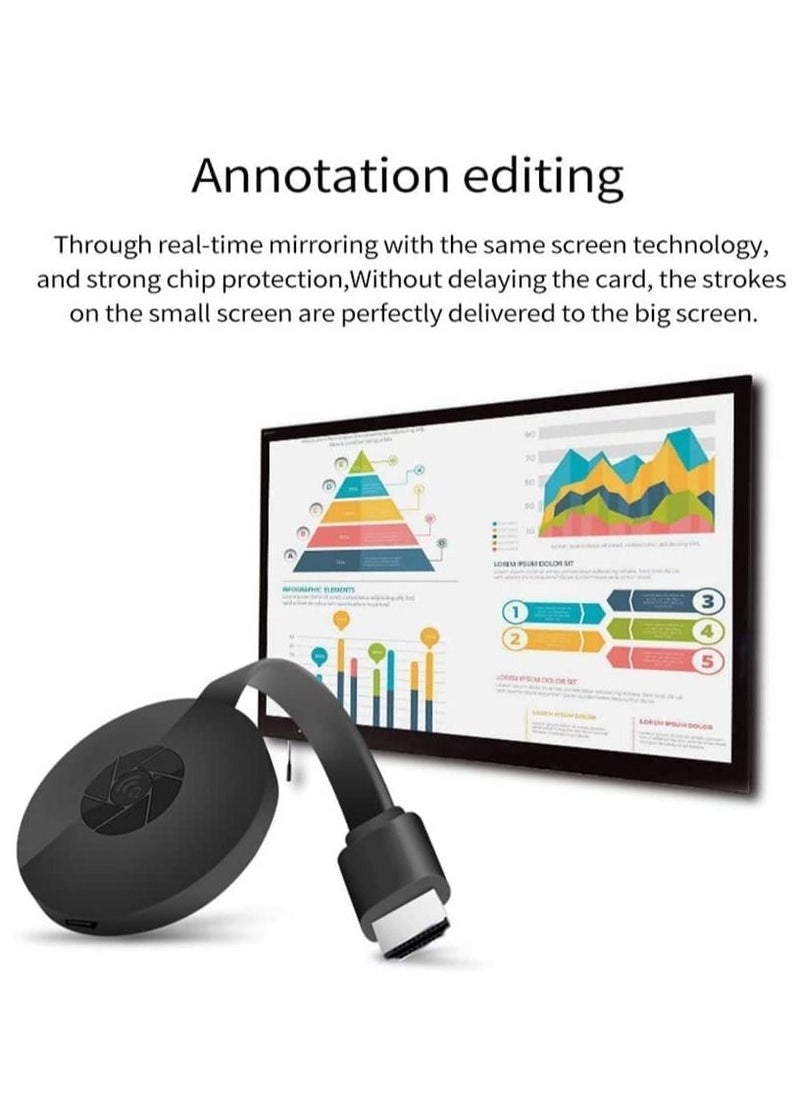 LEDIN - Wireless HDMI WiFi Display Dongle Adapter HDMI Wireless Video 4K Screen Sharing Adapter Full HD 1080P WiFi Screen Mirroring Adapter Casting Screen to HDTV/Projector/Monitor Low Latency - Image 1
