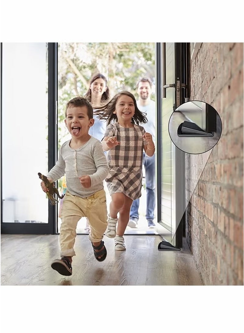 Door Stopper Set Anti Slip Heavy Duty Design Door Stop is Suitable for All Surfaces Carpet Floor, Suitable for at Home/Office/Garage/School, 6PCS - Image 5