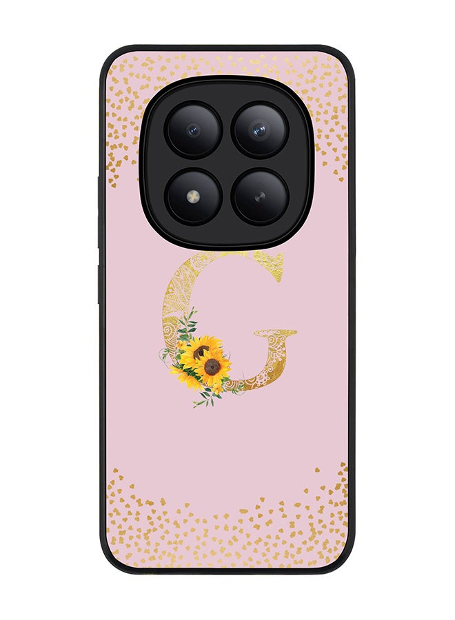 Stylizedd For Xiaomi Redmi Note 15 Pro+ / Poco M8 Pro Case,Slim fit Camera Protection, Shockproof Thin Phone cover  - Custom Floral Monogram - G  (Pink ) - Image 1
