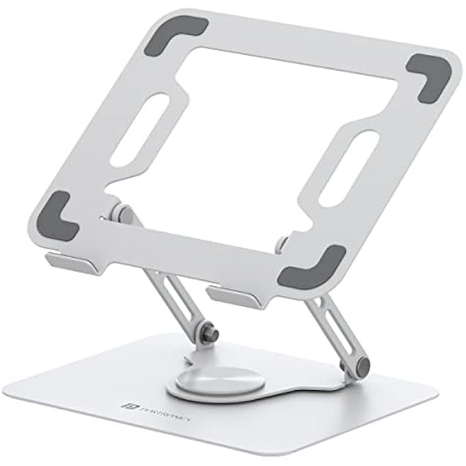 FANTECH MY BUDDY K9 - PORTABLE LAPTOP STAND - ADJUSTABLE ELEVATION LEVELS - VENTILATED ANTI-SLIP DESIGN - 360-DEGREE ROTATING BASE(WHITE) - Image 1