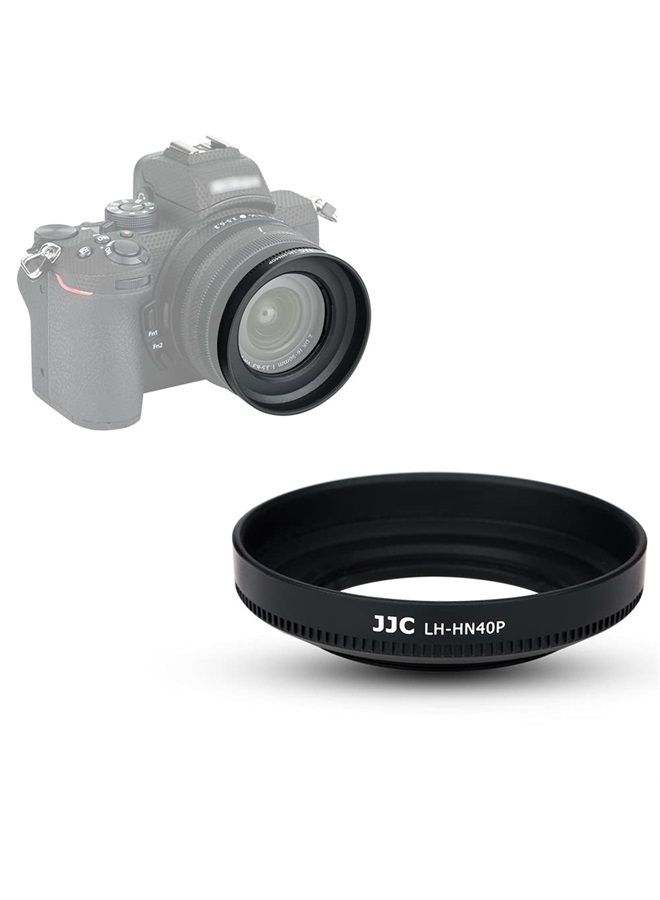 JJC Screw-in Lens Hood Shade for Nikon NIKKOR Z DX 16-50mm f/3.5-6.3 VR Lens on Nikon Z50 Zfc Z fc Replace Nikon HN-40 Lens Hood - Image 1