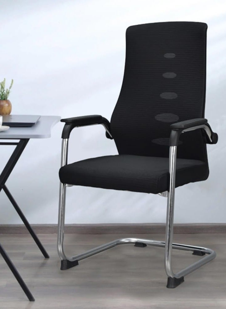ROYALOAK Atlas Visitor Chair | High Grade Nylon Mesh | High Backrest | Comfortable Seating Space | Comfortable Armrest | Visitor Chair for Office Work | Visitor Chair | Sturdy Base | Smooth Texture - Image 1