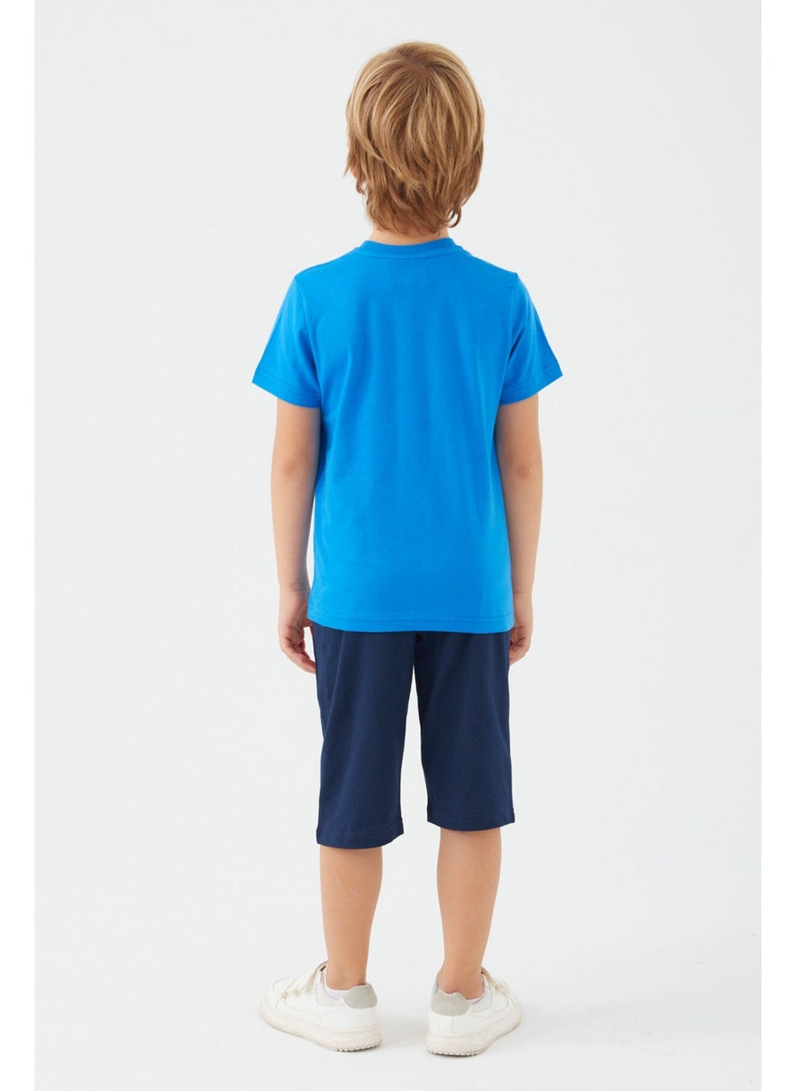 SUPERMAN - Buildings Blue Boy Capri Suit - Image 1