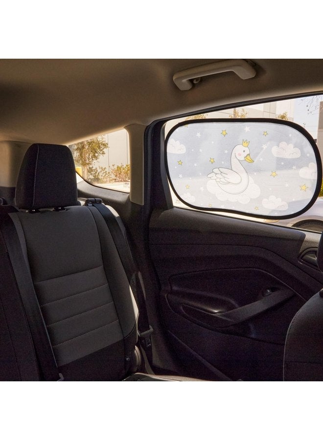 Okuna Outpost Car Sun Shade for Baby, 4 Cloud Designs with Carrying Bag (20x12 in, 4 Pack) - Image 2