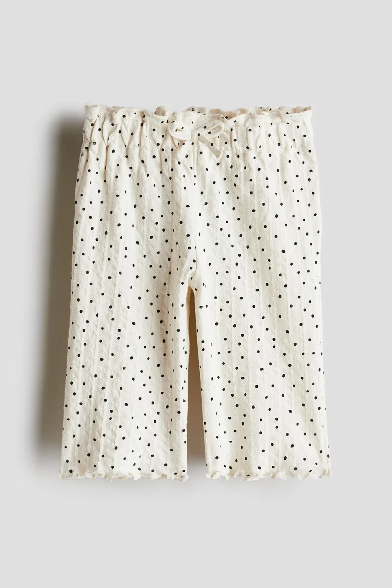 H&M Textured cotton trousers