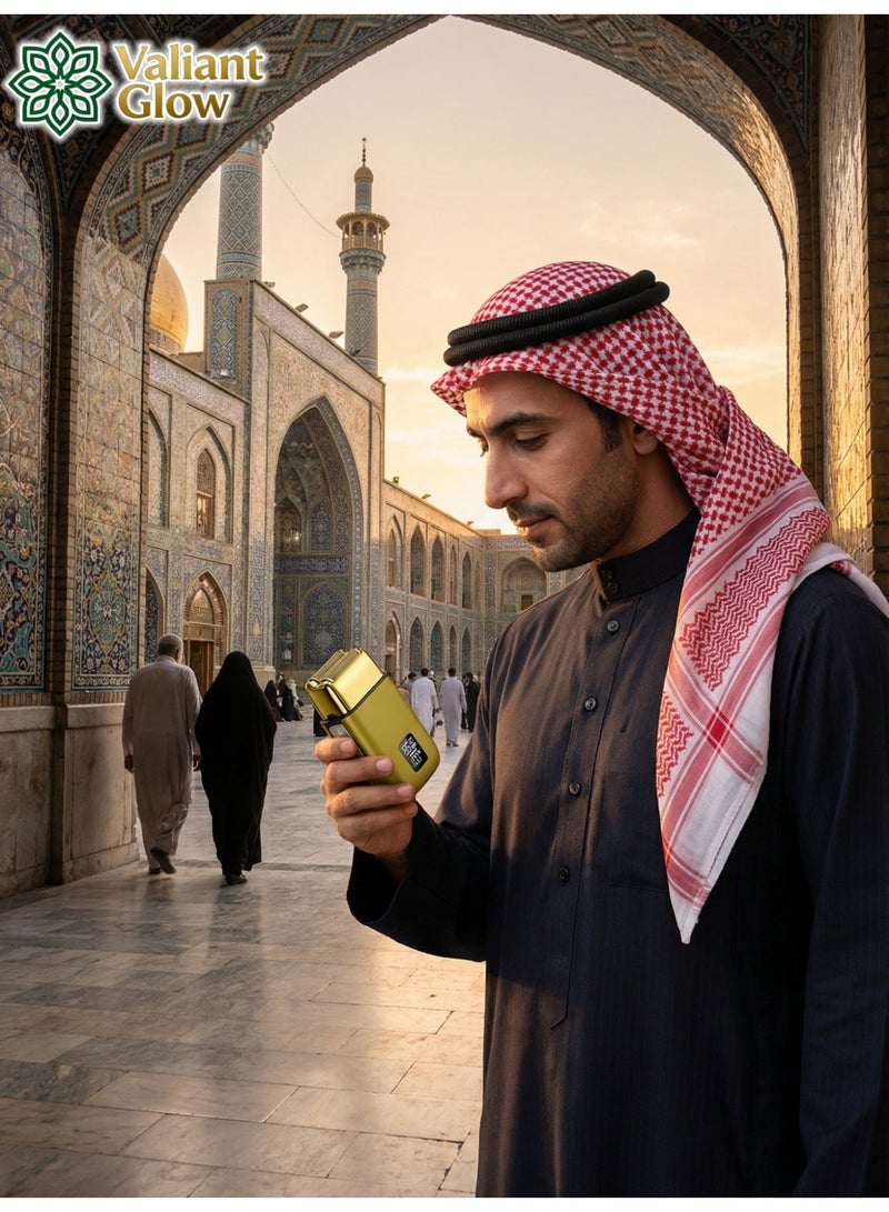 توهج شجاع ماكينة حلاقة كهربائية فاخرة للرجال بشاشة LED | أداة تهذيب اللحية للرجال | ماكينة حلاقة كهربائية لاسلكية | ماكينة حلاقة صغيرة الحجم | ماكينة حلاقة مقاومة للماء للاستخدام الرطب والجاف. - Image 2