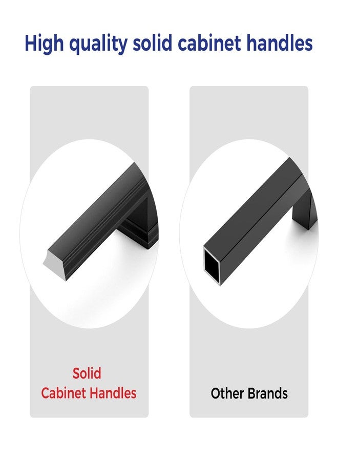 Ravinte Hardware 10 Pack Kitchen Cabinet Pulls Square Drawer Pulls 3 Inch Hole Center Cabinet Handles Matte Black Drawer Pulls Kitchen Cabinet Hardware for Kitchen Cupboard Solid Dresser Handles - Image 3