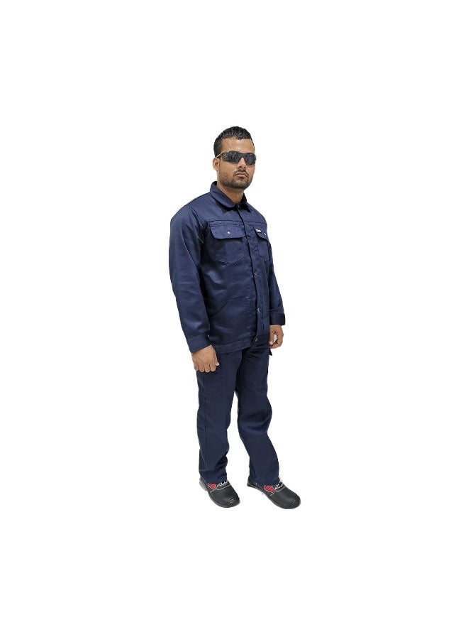 Armour Production AP 2-Piece Body Protection Suit - Navy Color | Heavy-Duty PPE Workwear | Industrial Safety Clothing for Construction & Hazardous Environments | Size-2XL  - Image 4