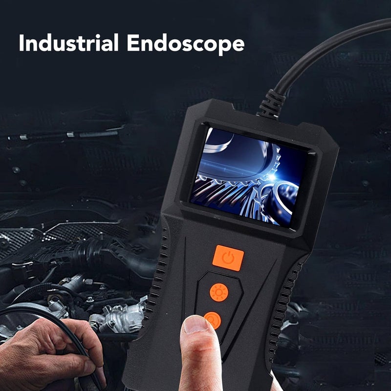 Hilitand Industrial Endoscope, 2in HD Screen 5m Cable 8mm Lens Borescope with 360 Rotation IP67 for Automotive Pipe Sewer Inspection - Image 2