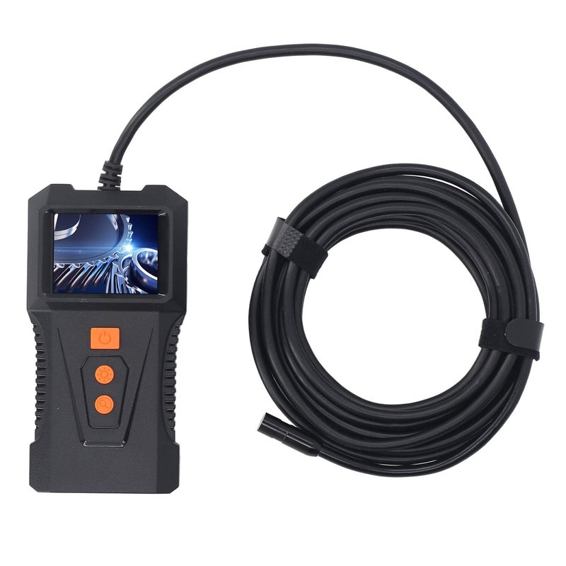 Hilitand Industrial Endoscope, 2in HD Screen 5m Cable 8mm Lens Borescope with 360 Rotation IP67 for Automotive Pipe Sewer Inspection - Image 1