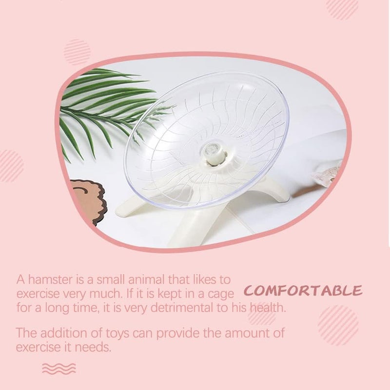 Neostyle Hamster Flying Saucer,Silent Running Exercise Wheel,Hamster Exercise Toys,for Hamsters,Gerbils,Chinchilla,Mice,Hedgehog and Other Small Pets (White(include holder)) - Image 3