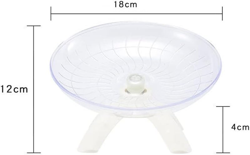 Neostyle Hamster Flying Saucer,Silent Running Exercise Wheel,Hamster Exercise Toys,for Hamsters,Gerbils,Chinchilla,Mice,Hedgehog and Other Small Pets (White(include holder)) - Image 2