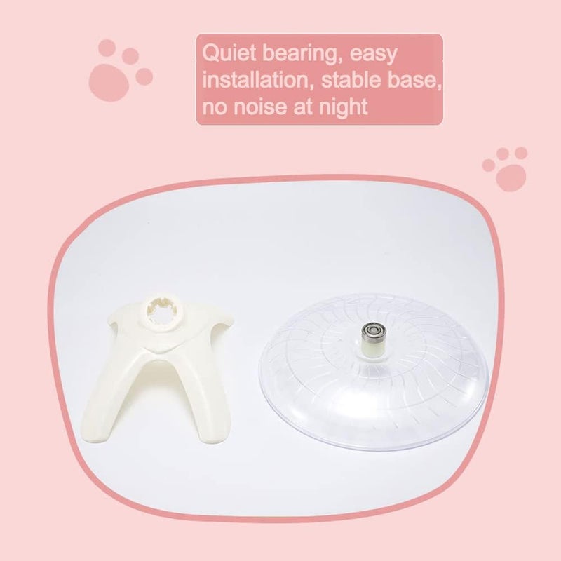 Neostyle Hamster Flying Saucer,Silent Running Exercise Wheel,Hamster Exercise Toys,for Hamsters,Gerbils,Chinchilla,Mice,Hedgehog and Other Small Pets (White(include holder)) - Image 5