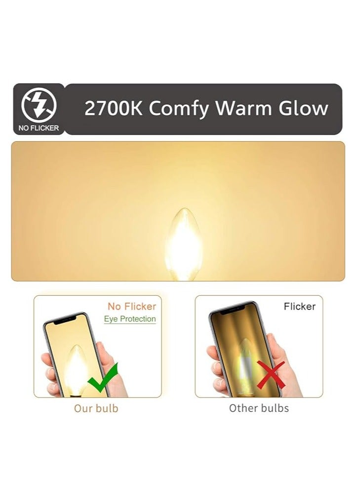 ESNCO E14 LED Light Bulb, Candle Bulb Warm White 2700K, 10 Pack, 4W 400lm, 230V  - Image 4