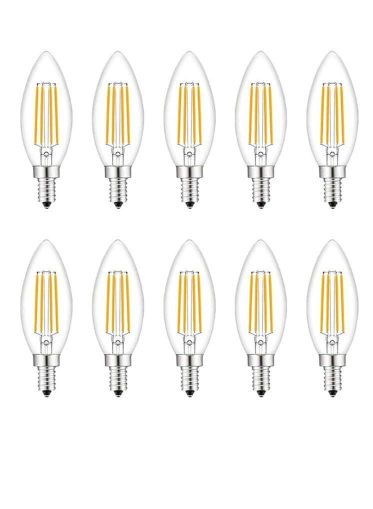 ESNCO E14 LED Light Bulb, Candle Bulb Warm White 2700K, 10 Pack, 4W 400lm, 230V  - Image 1